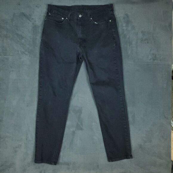 Levis 511 Jeans Mens 36x30 Black Slim Fit Stretch Tapered Leg Denim Pants - Picture 1 of 15